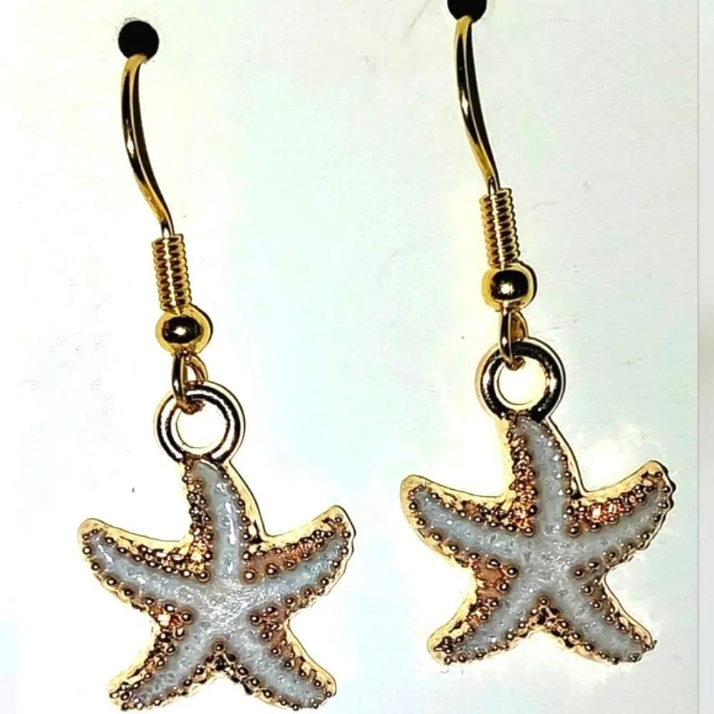 Hand crafted star fish character earrings for women and kids